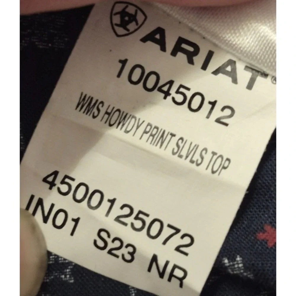 Ariat women's XL Howdy Print top 2 tier ruffle western cowgirl boho‎ Cami tank